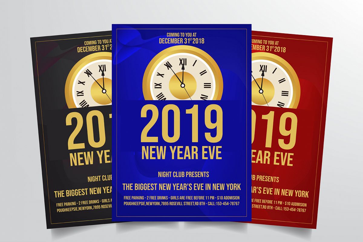 New Years Eve Flyer Template example image 1