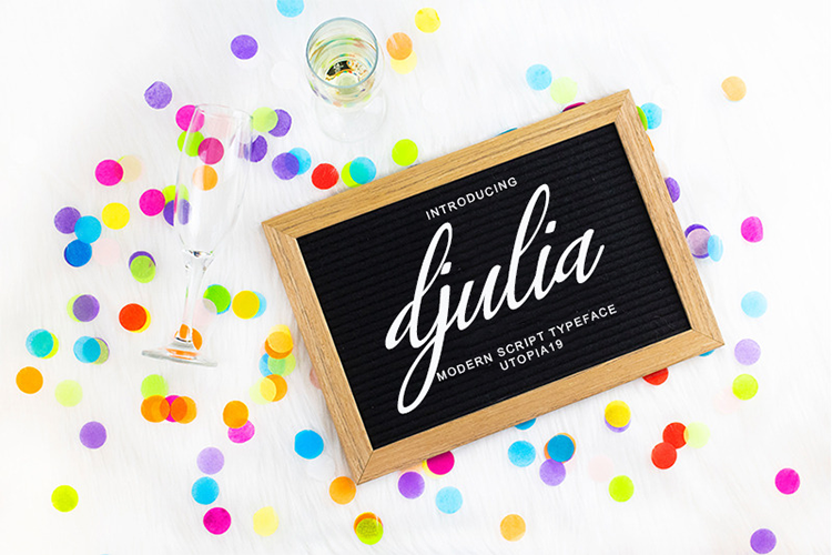 Djulia Script Monogram Font example image 1