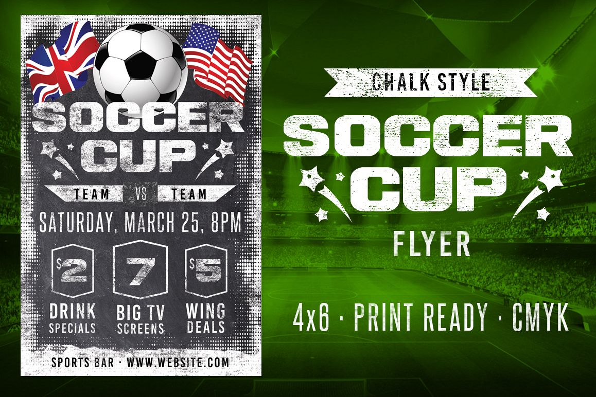 Chalk Soccer Sports Flyer example image 1