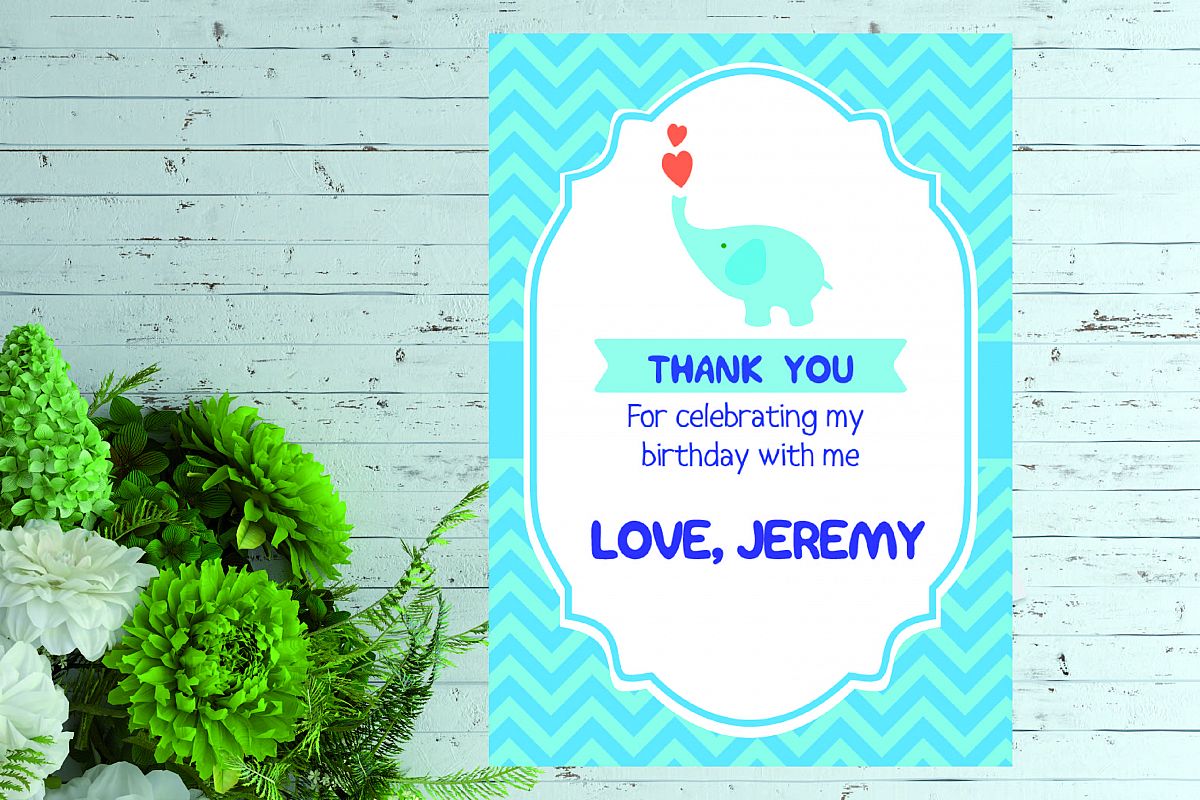 Birthday thank you card example image 1