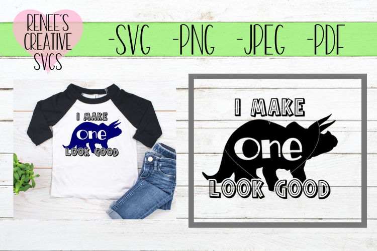 I make 1 look good | Birthday | SVG Cutting File example image 1