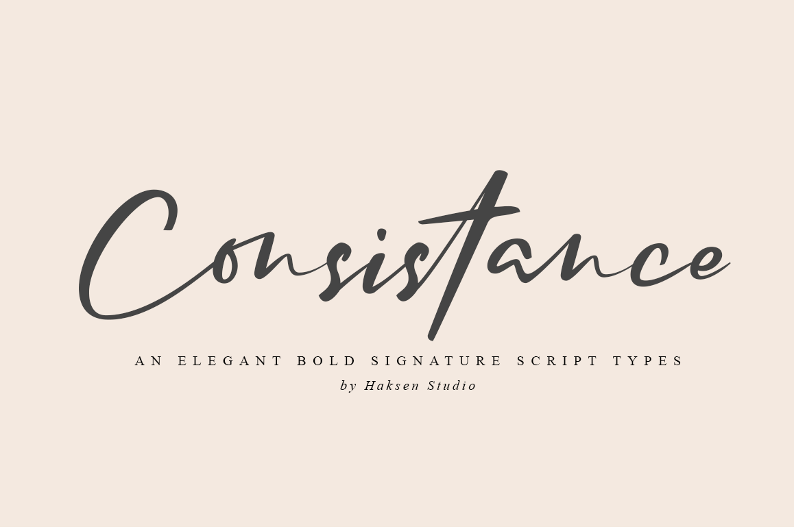 Consistance Bold Signature Script example image 1