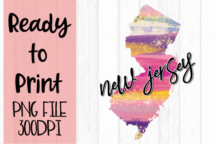 New Jersey Painted States Ready to Print example image 1