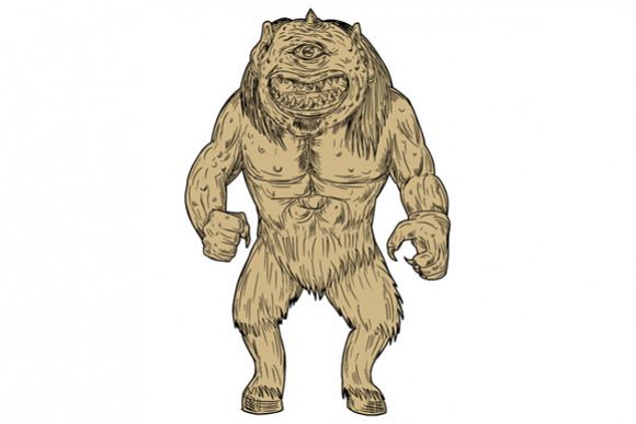 Cyclops Standing Drawing example image 1