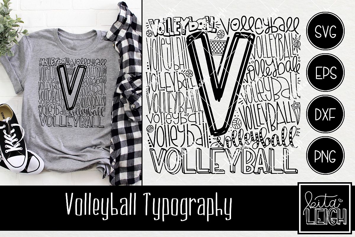 Volleyball Typography example image 1