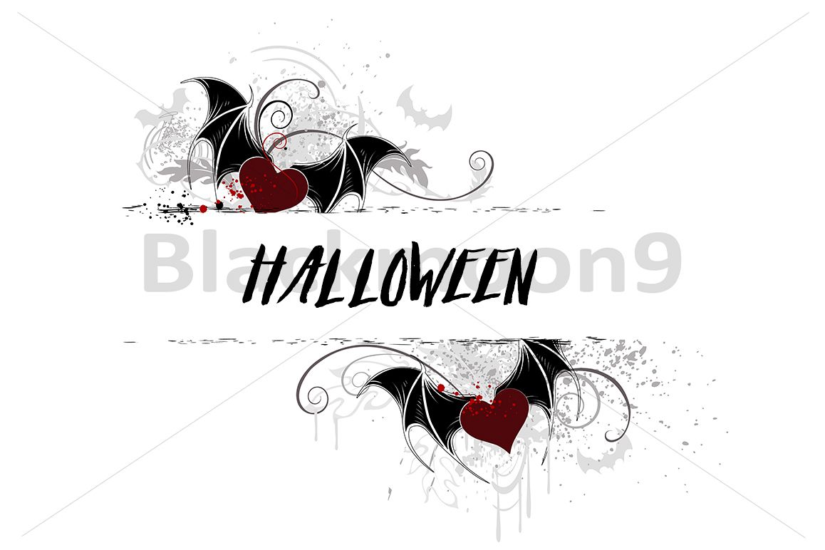 Banner with Vampire Heart example image 1