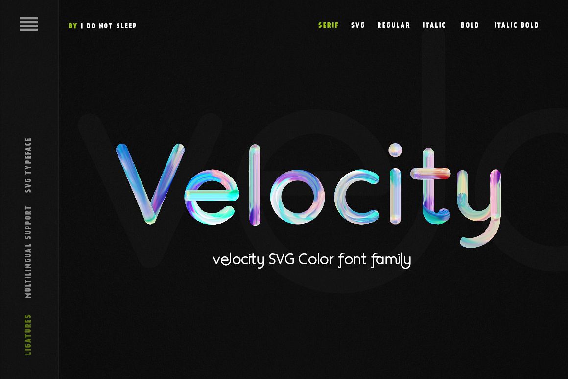 Velocity SVG Font example image 1