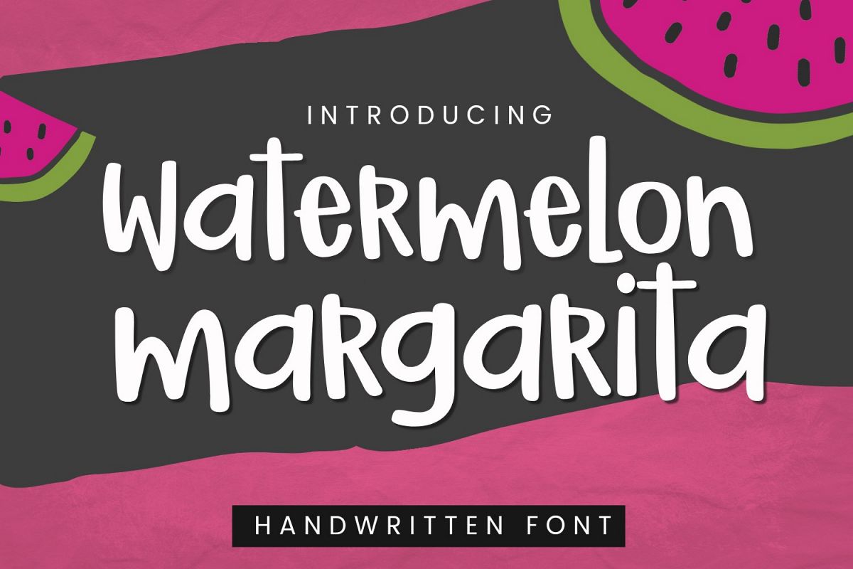 Watermelon Margarita- Handwritten Font example image 1