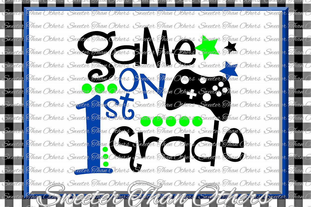 First Grade SVG 1st Grade game On cut file example image 1
