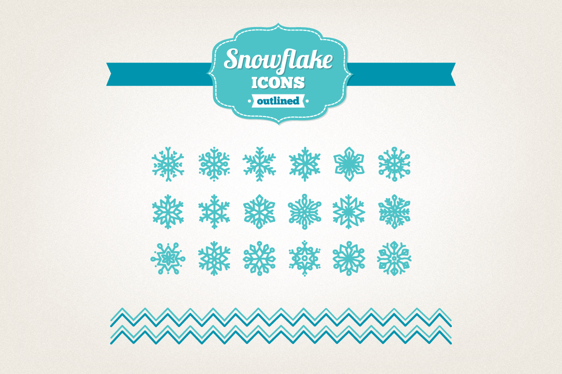 Hand Drawn Snowflake Icons example image 1