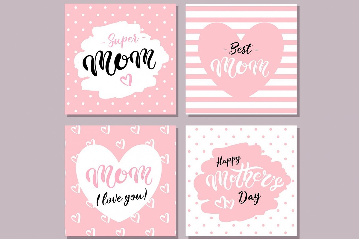 Happy Mother's Day Cards. Pink example image 1