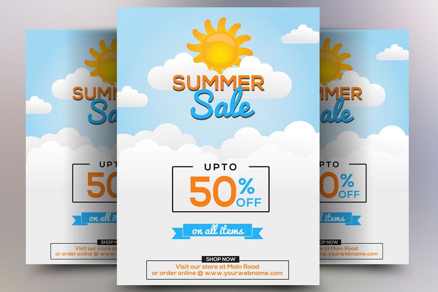 Elegant Summer Sale Flyer example image 1