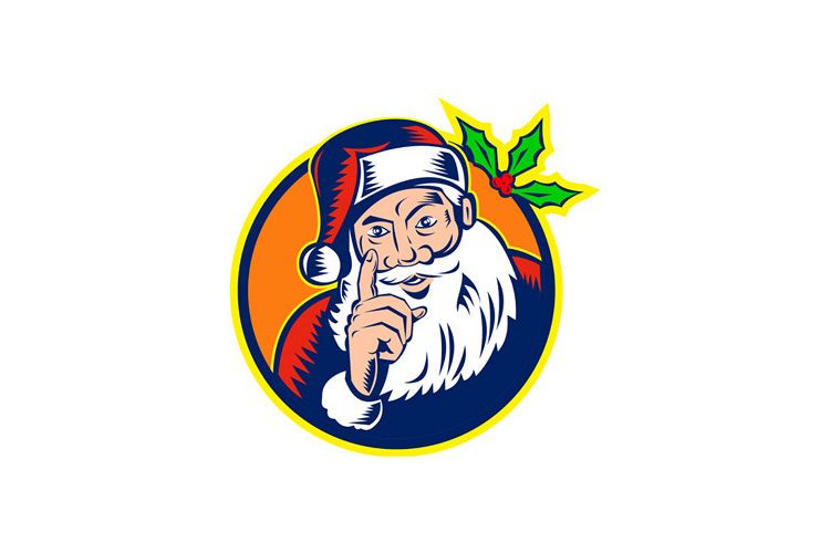 Santa Claus Father Christmas Retro example image 1