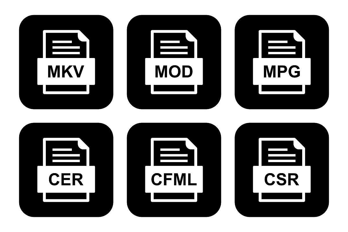 Set Of File Formats Icons example image 1
