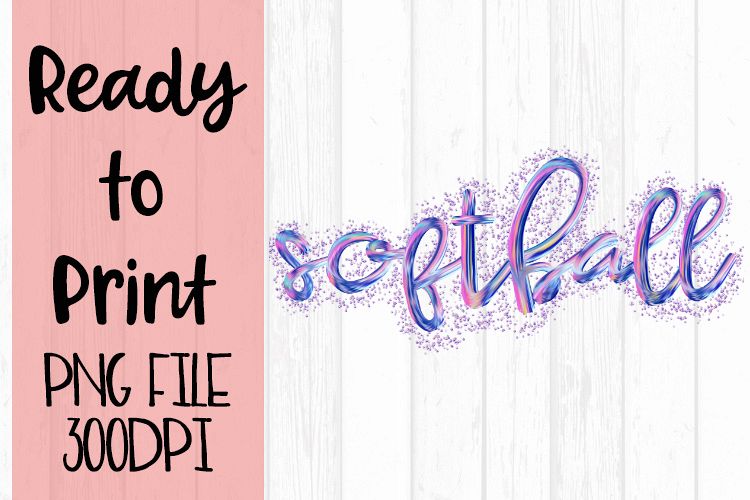Confetti Softball Ready to Print example image 1