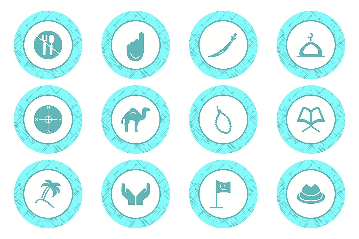 Set Of Ramadan Icons example image 1