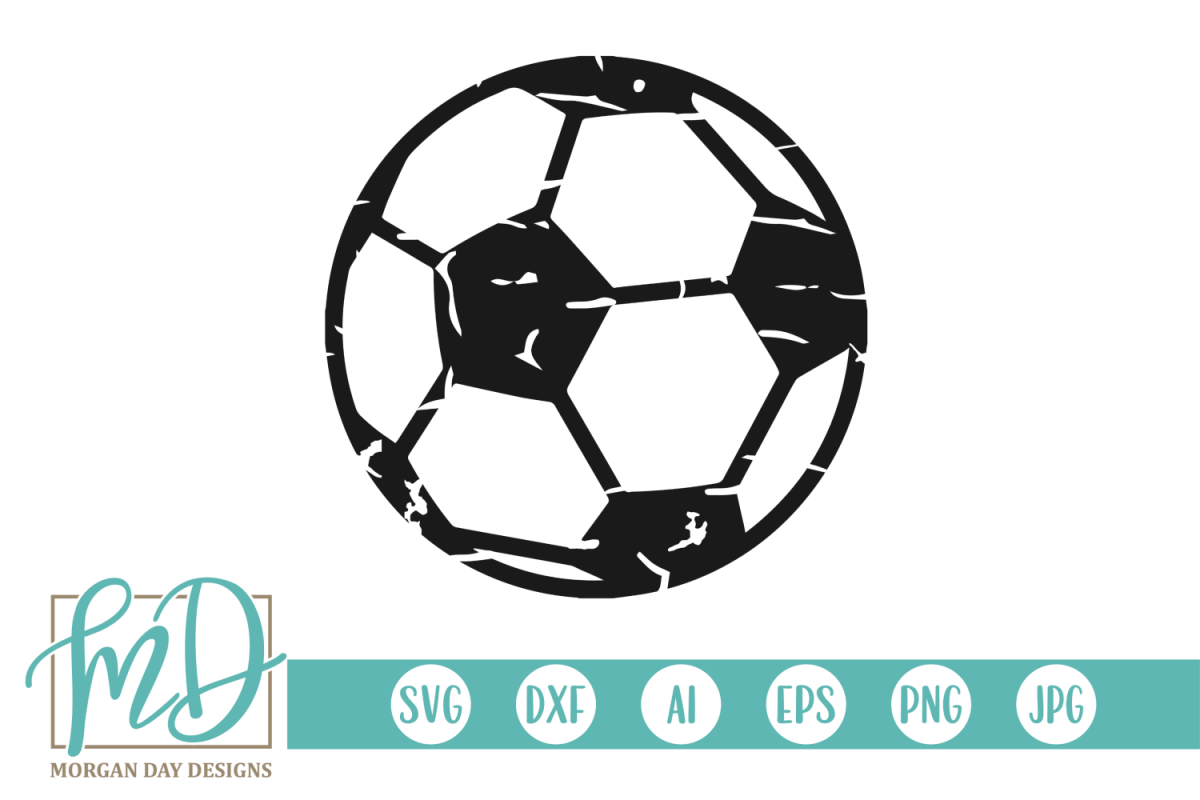 Grunge Soccer SVG, DXF, AI, EPS, PNG, JPEG example image 1