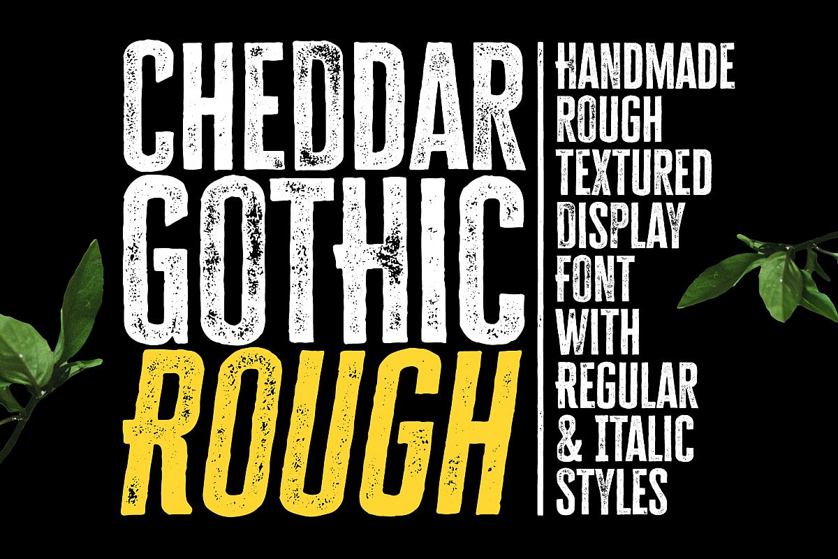 Cheddar Gothic Rough Font example image 1