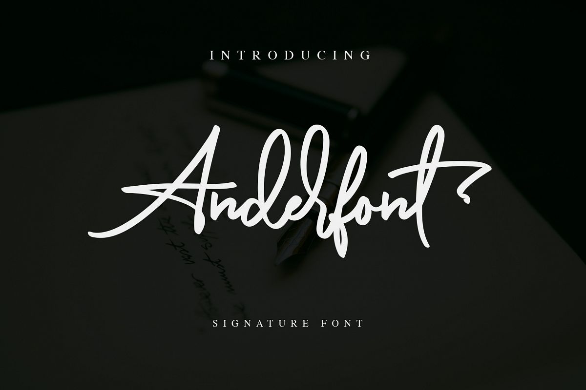 Anderfont - a Signature Font example image 1