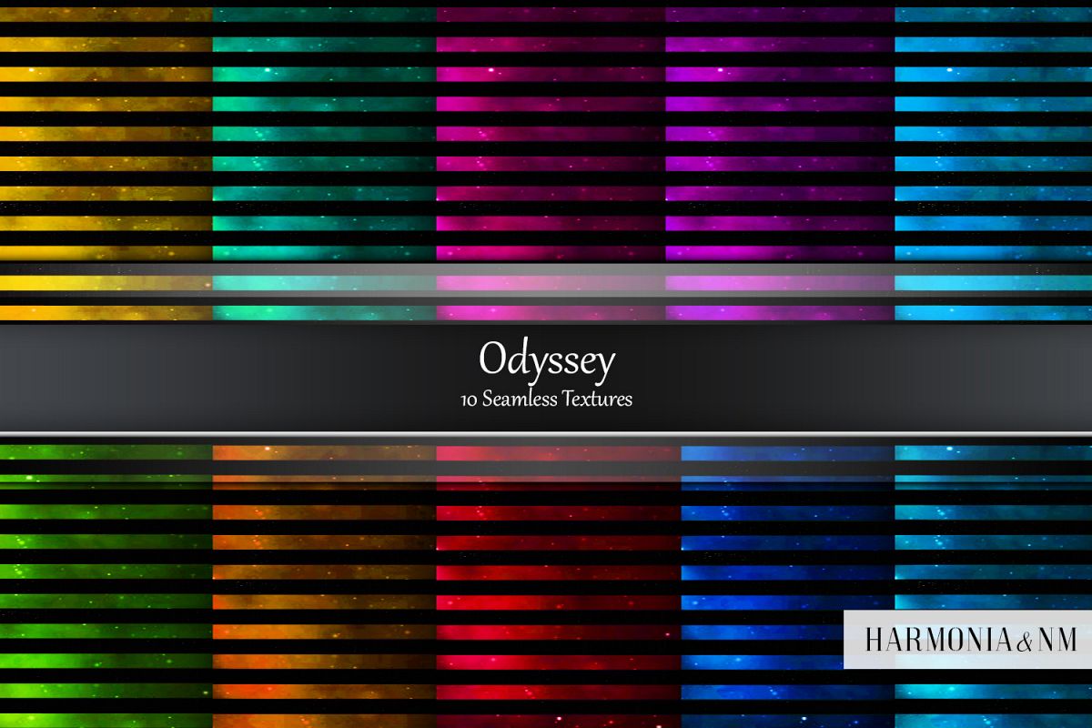 Odyssey 10 Seamless Galaxy Striped Textures example image 1