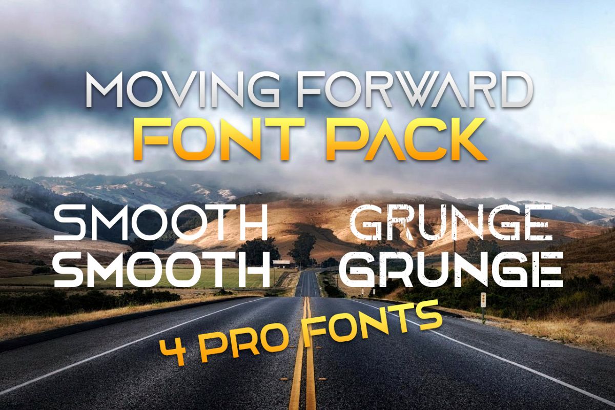 4 Moving Forward font Pack example image 1