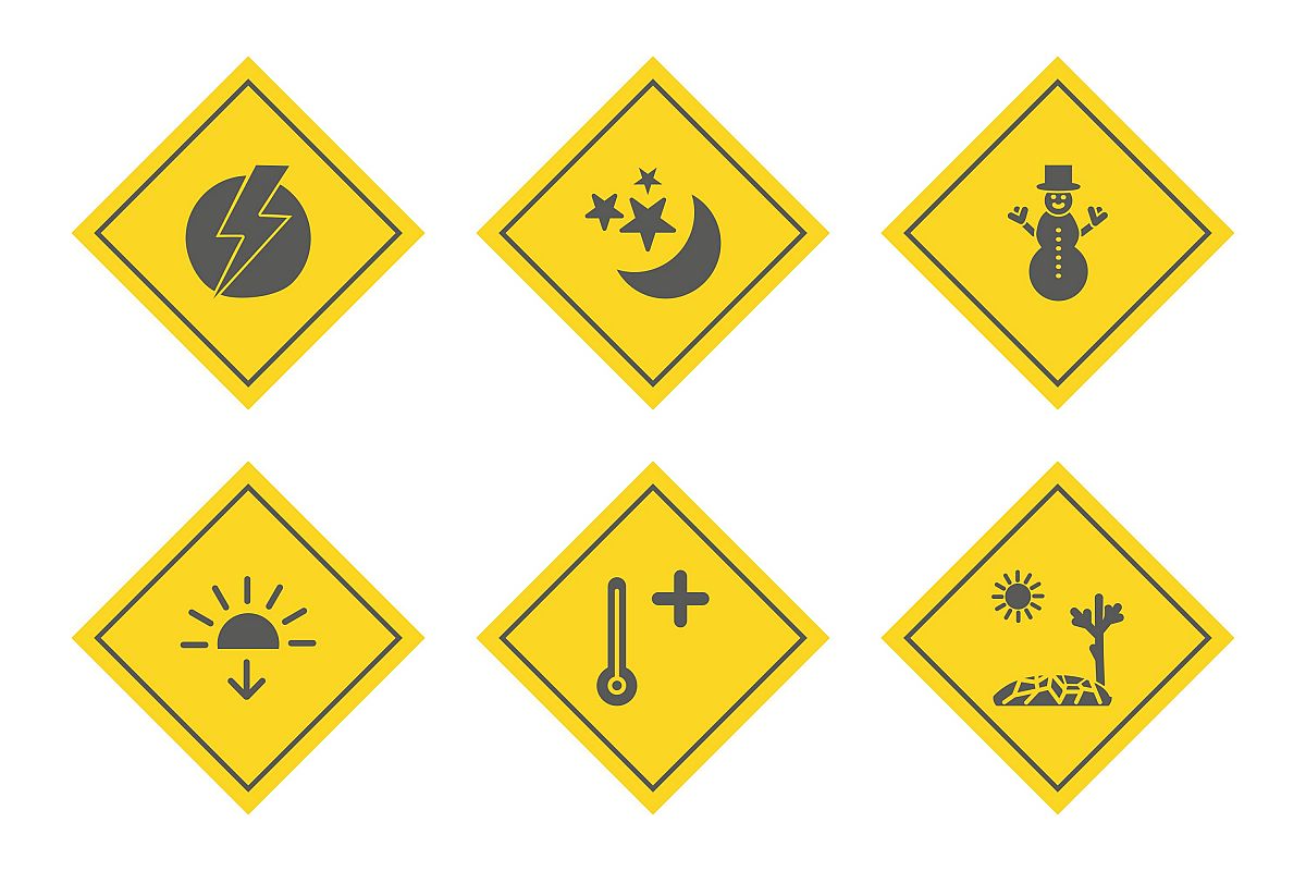 Set Of Weather And Season Icons example image 1