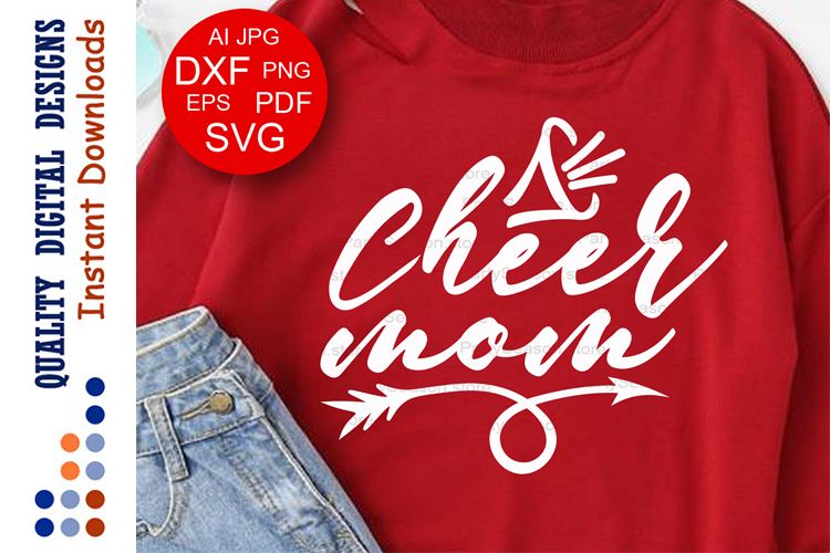 Cheer mom svg quote Sport decor Sports shirts example image 1