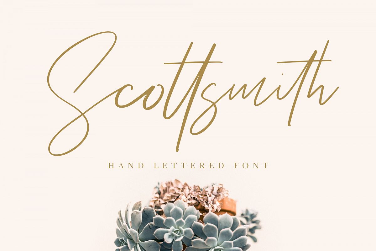 Scottsmith - Ligatures Font example image 1