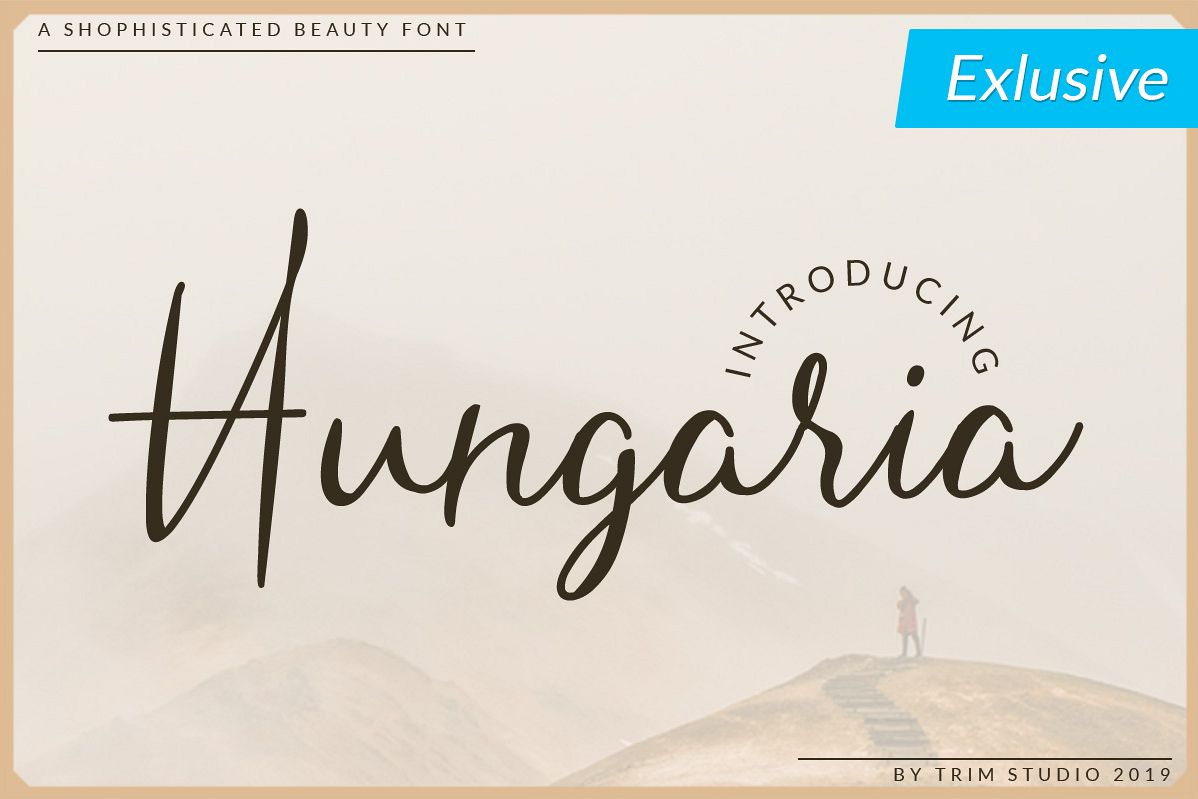 Hungaria - Shophisticated Script Font example image 1