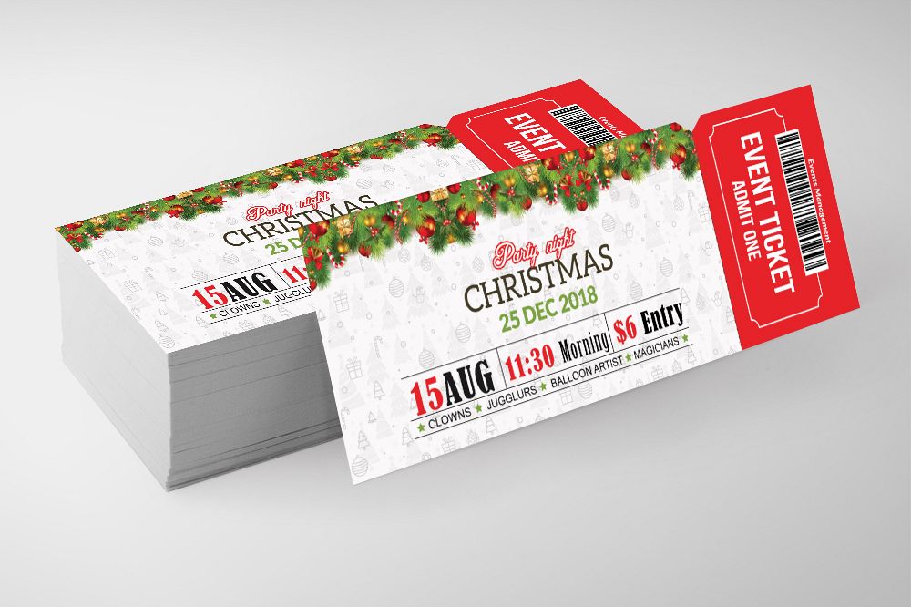 Christmas Party Event Ticket example image 1