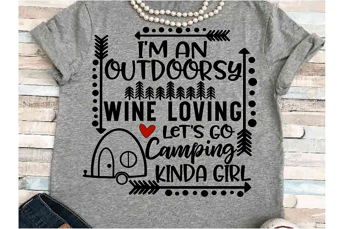 Camping SVG DXF JPEG Silhouette Cameo Cricut wine wine slovi example image 1