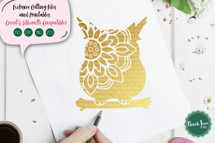 Download Owl Mandala SVG, Owl SVG, Owl Cut File, Owl Clipart, Stencil