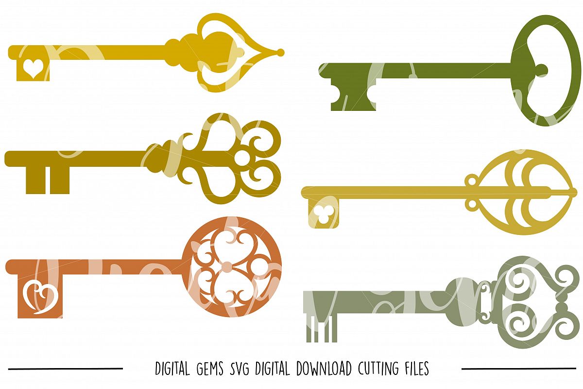 Keys SVG / DXF / EPS / PNG files example image 1