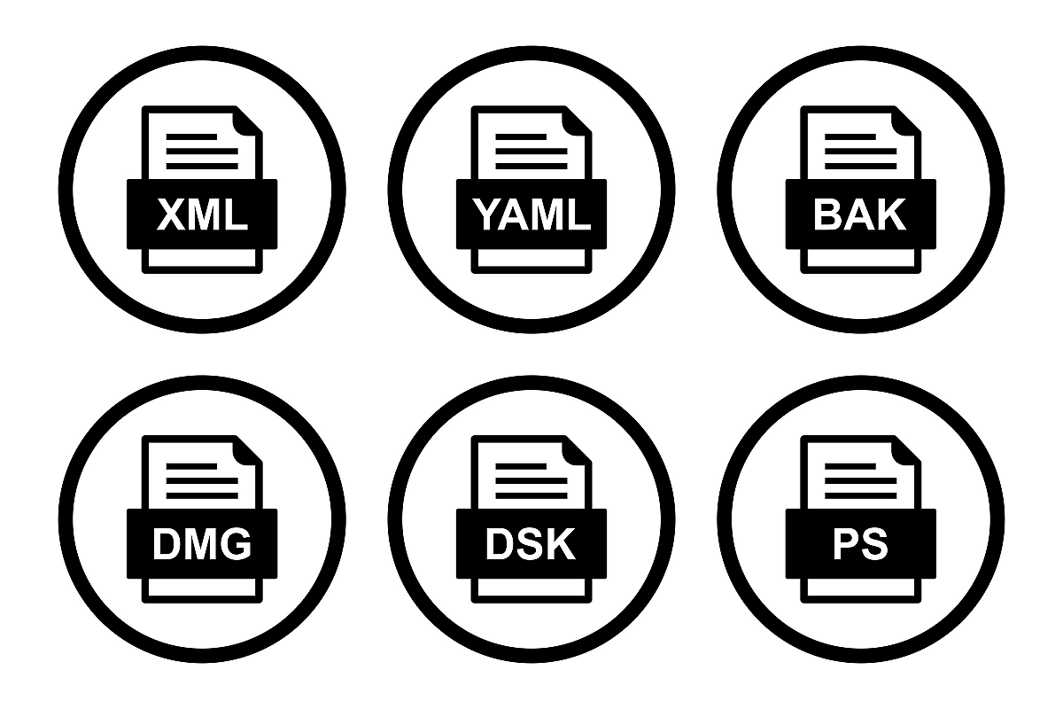 Set Of File Formats Icons example image 1