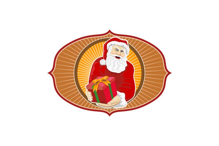 Santa Claus Father Christmas Retro example image 1
