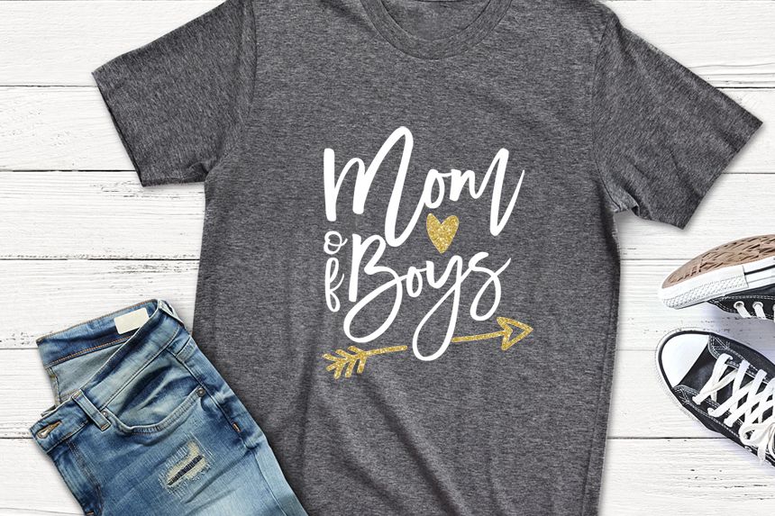 Mom of Boys, SVG - DXF - PNG - EPS - PDF Original Cut files for the creative crafter example image 1