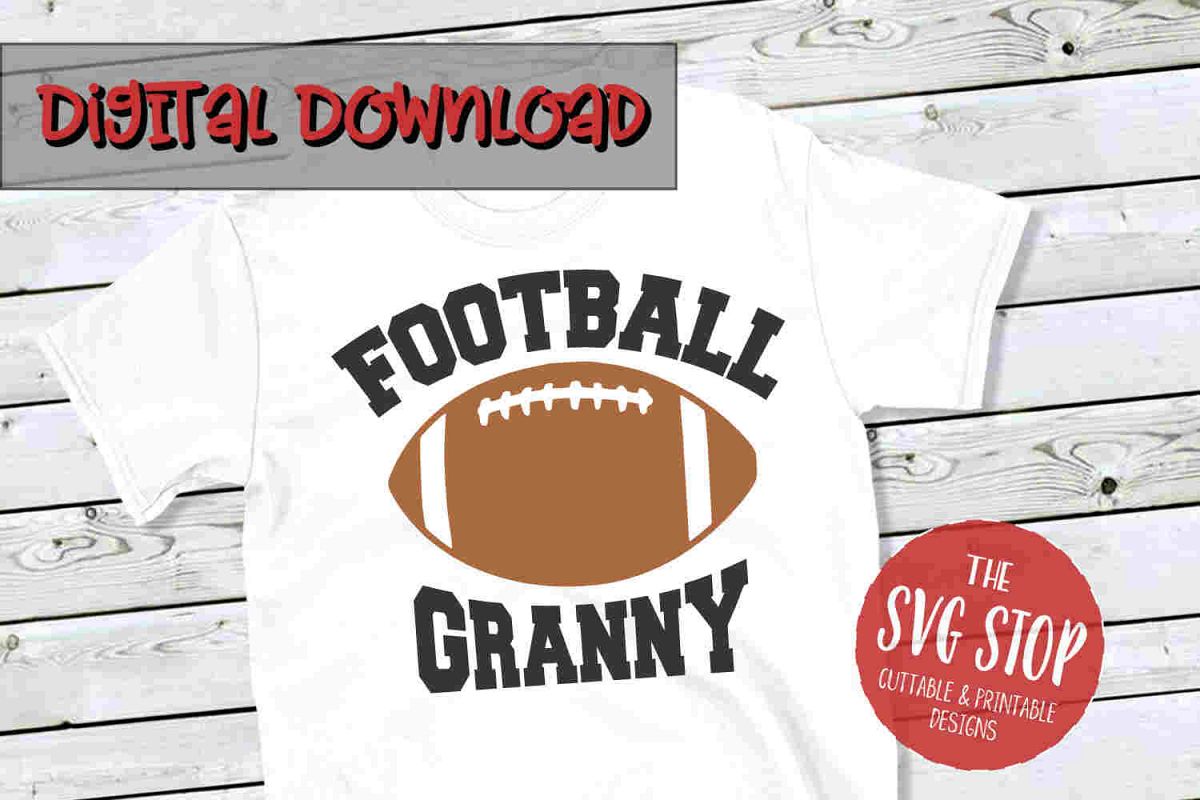 Football Granny -SVG, PNG, DXF example image 1