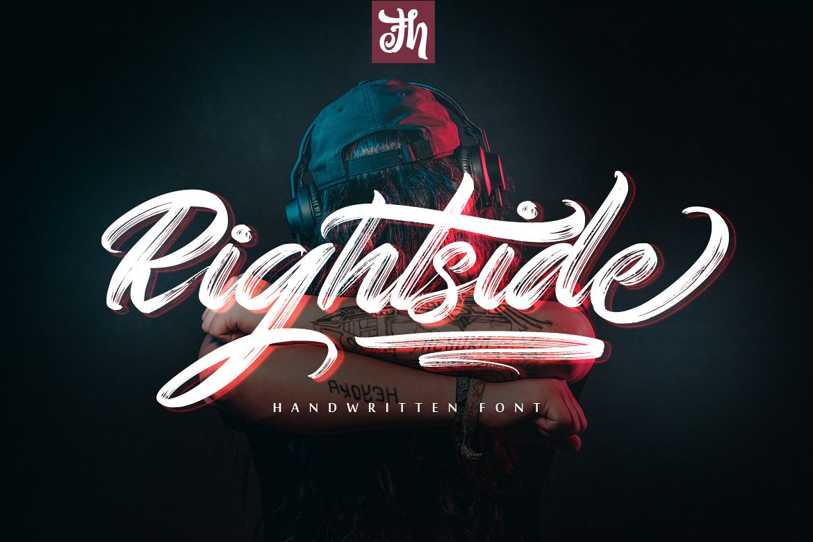 Rightside - Handwritten Font example image 1