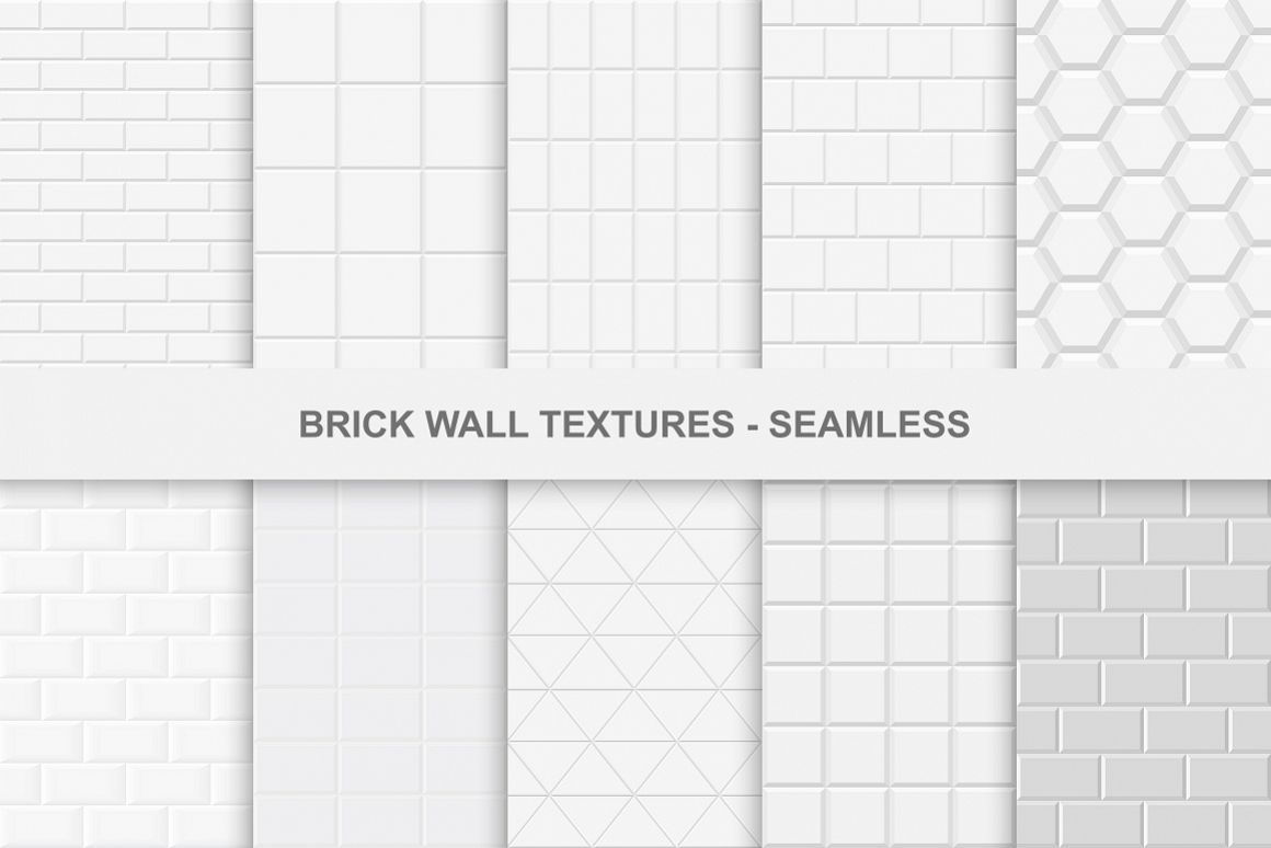 Vector brick wall textures. Seamless example image 1