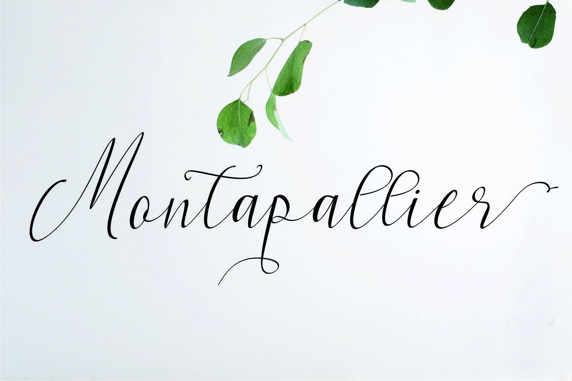 Montapallier script 2 style example image 1