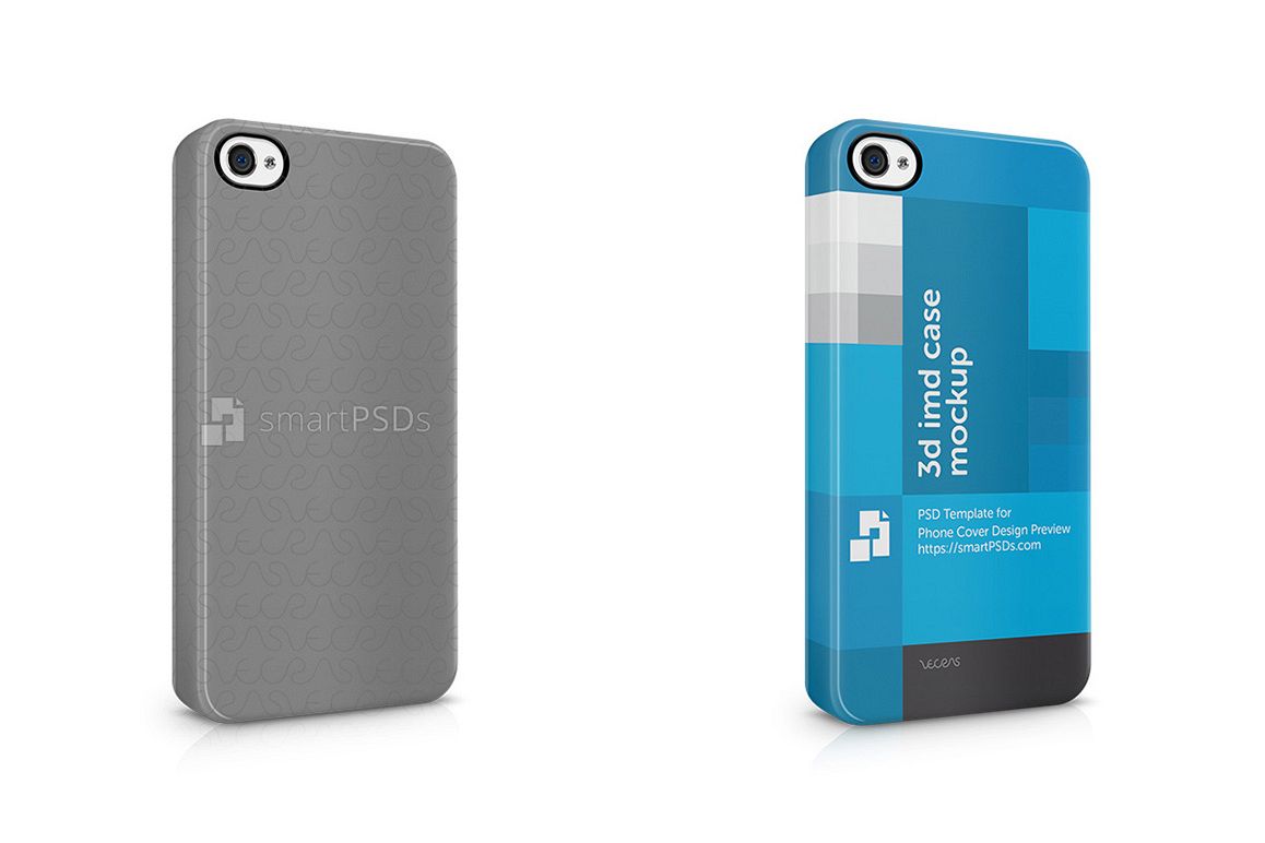 Apple iPhone 4 4s3d IMD Mobile Case Design Mockup-Right View- 2011 example image 1