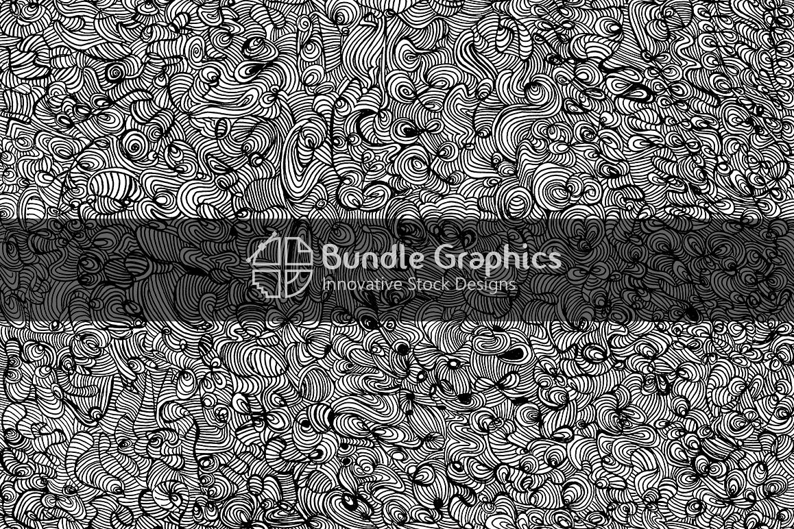 Abstract Linear Doodles - Handmade Ink Graphic Background example image 1