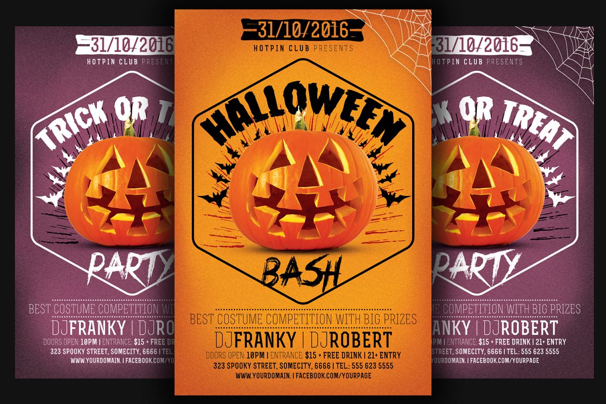 Halloween Party Flyer (356070) Flyers Design Bundles