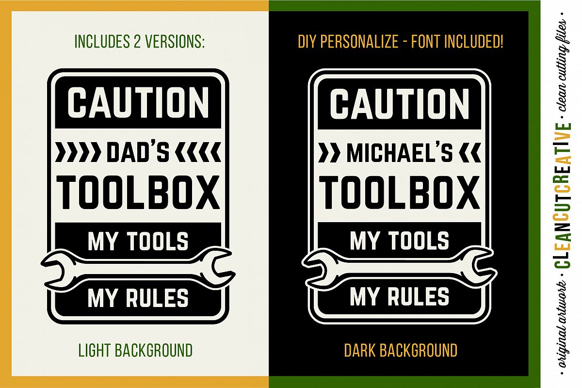 Download DIY Personalized Men's Toolbox decal design - My Tools My ...