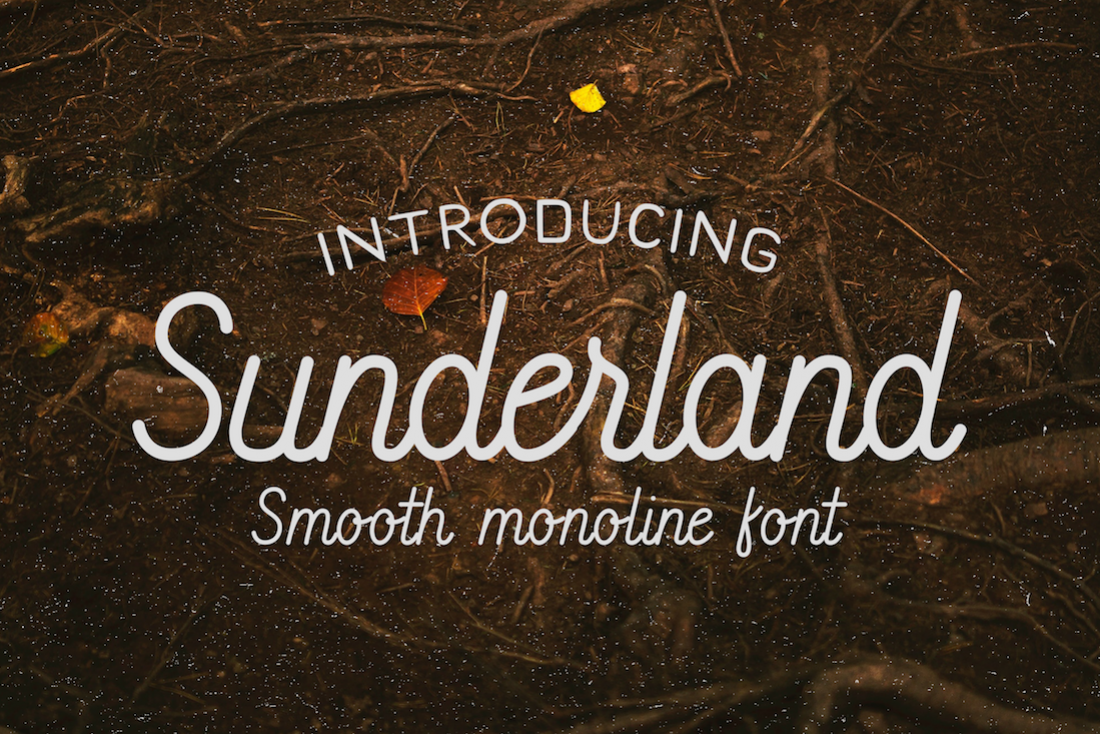Sunderland - Smooth script font example image 1