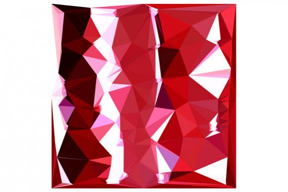 Barn Red Abstract Low Polygon Background example image 1
