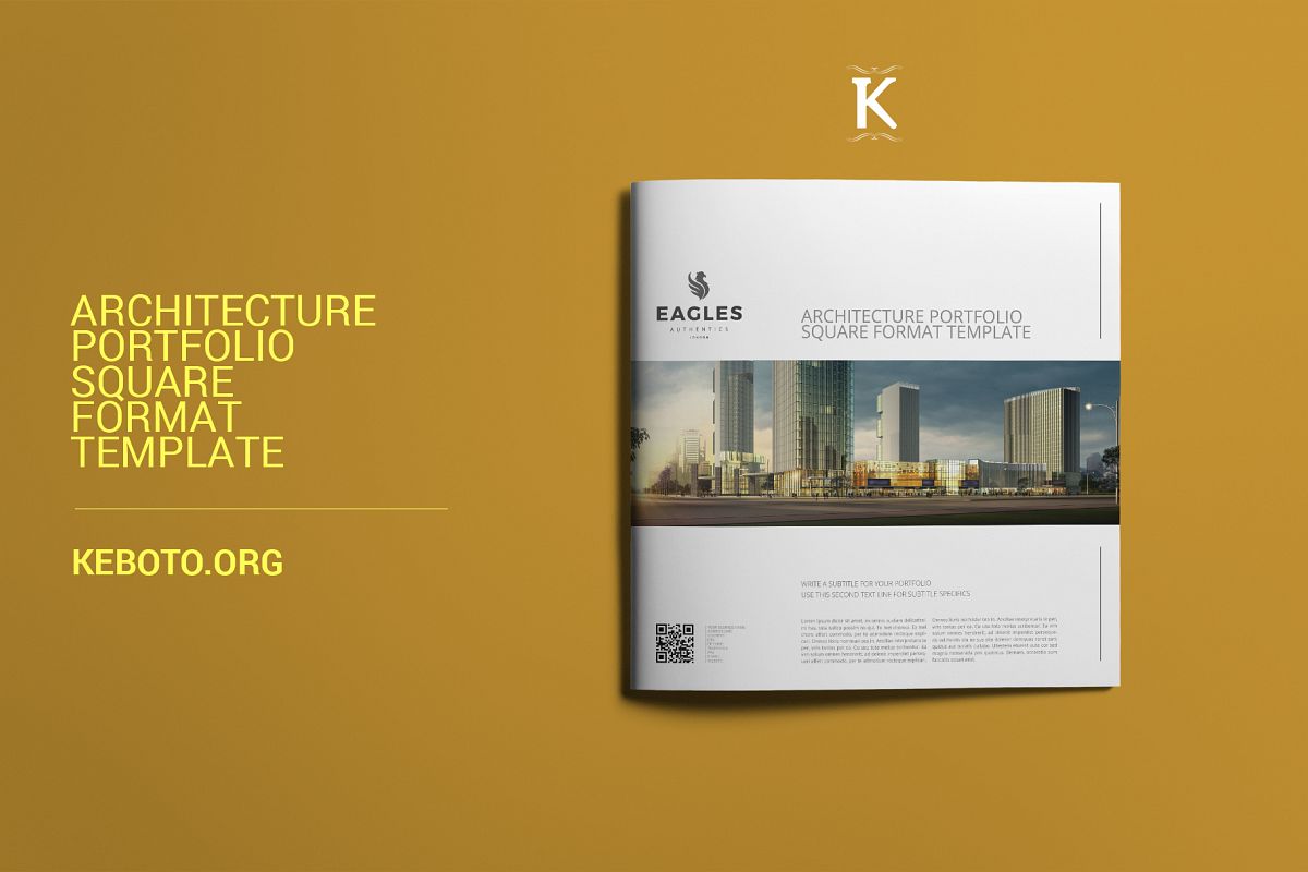 Architecture Portfolio Square Format Template example image 1