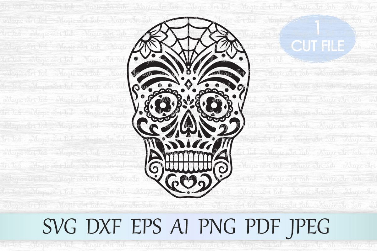 Sugar skull svg, Day of the dead svg, Halloween svg, Clipart (131169