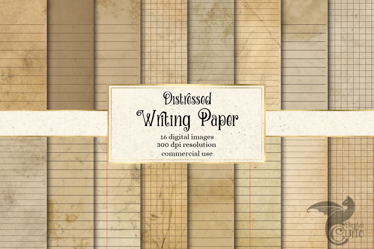 Distressed Writing Paper example image 1