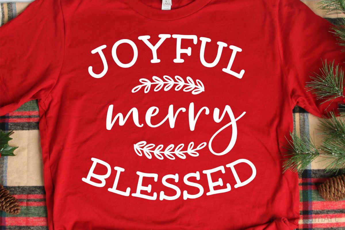 Joyful Merry Blessed SVG, DXF, PNG, EPS example image 1